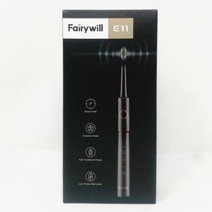 Fairywill E11 Sonic Electric Toothbrush with 5 Modes for Adults, Black